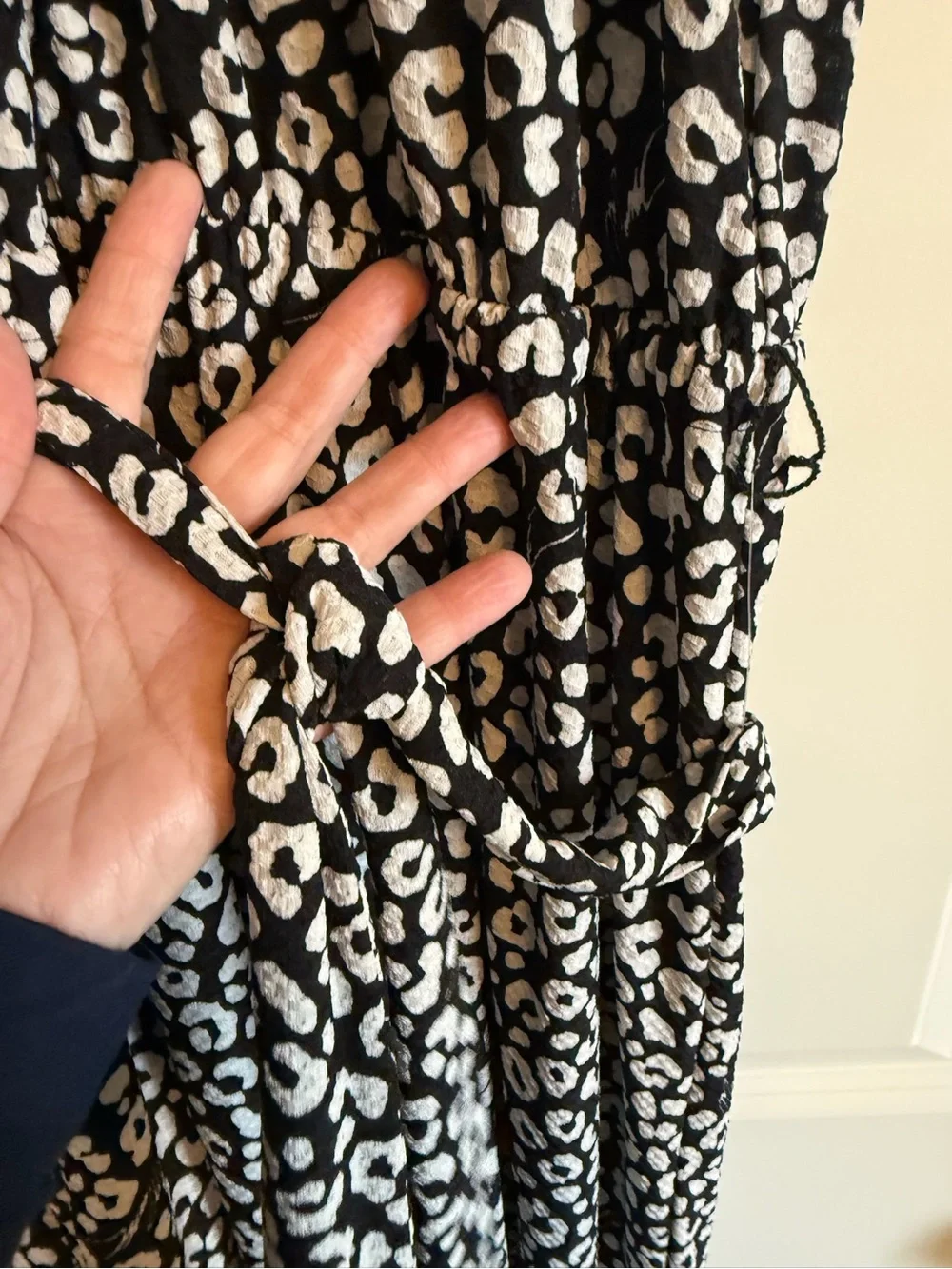 NWT Michael Michael Kors Black & White Animal Print Halter Maxi Dress XL